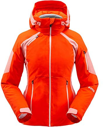 Spyder Damen Schatzi Gore-Tex Infinium Skijacke - Damen Full-Zip Hooded Wintermantel, 4, Sizzle