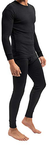 MT Herren Ski- & Thermowäsche Set Light Winter Unterwäsche-Set - Schwarz XXL
