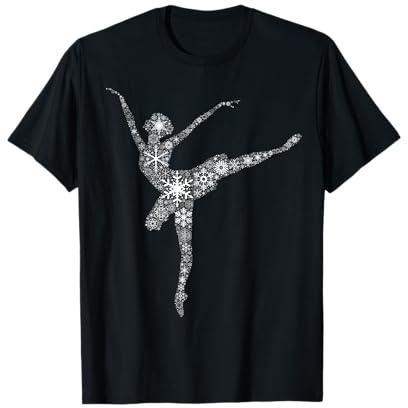 Schneeflocken-Weihnachten - Ballett-Tanz Ballerina T-Shirt