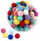Aweisile Pompons 200 Stücke Mini Filz Pompons 2cm Bunt Pompons Dekorative Pompons Pom Poms Bälle Flauschigen Pompoms für DIY Material Kunsthandwerk Ohrringe, Kopfbedeckungen Dekorationen