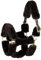 B Vertigo Tremblant Halfter mit Lammfell, Braun, P