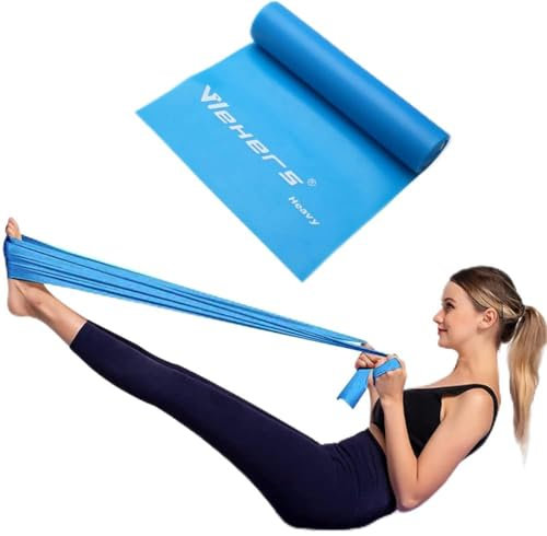 Skin-Friendly Resistance Bands for Women & Men - Workout Bands for Yoga, Pilates & Home Fitness (Blue)