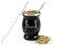 Made in Gift Kit de Vaso Negro para Mate Argentino 250ml Personalizado con Nombre o Texto Grabado Imborrable sobre Acero Inoxidable de Doble Pared Térmica con Bombilla y Cepillo para Limpiar