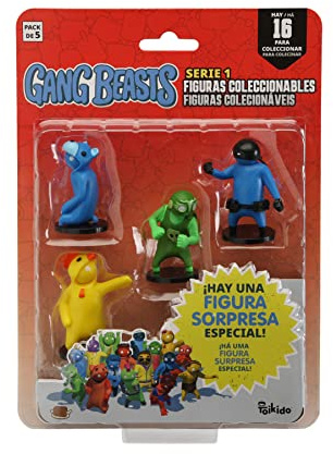 Bizak Gang Beasts, 5er-Pack Figuren in Blisterverpackung, gelbes Huhn, Sammelfiguren des Kampfspielers (64114020), 64114020-2