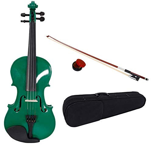 Violine Anfänger Set NEU 4/4 Akustik Geigens Case Bogen Rosin Grün - Geigenset for Kinder Anfänger Erwachsene Erwachsene
