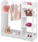 GOPLUS Kindergarderobe mit Spiegel, Kleiderständer mit 4 offenen Regalen & Kleiderstange, Garderobe aus Holz für Kinderzimmer, Schlafzimmer, Kindergarten, 93,5 x 38 x 100 cm (Weiß)