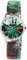 Raptor Colorful Edition Damen-Uhr Zugband Edelstahl Motiv Bunt Print Analog Quarz (grün/weiß)