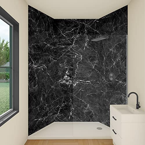 yourplate Duschrückwände mit individueller Größe (3 Rückwände – Premium Nano Glanz – bsst05) – Duschrückwand Alu mit Feuchtigkeitsschutz – Rückwand Dusche zur einfachen Montage