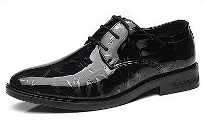 Ryehack Männer Formal Schuhe Lackleder Smoking Oxford Schnürung Derby Schuhe Business Hochzeit Schuhe Klassische Anzug Schuhe