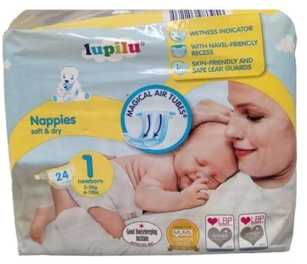 Lupilu Windeln, Größe 1, 2 Stück, 24 Stück