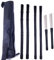 TUOREN Drum brush Kit Nylon Cajon Brushes Light & Standard Size 1 Pair Retractable Nylon Brush Stick with Comfortable Rubber Handles for Cajon Jazz Percussion Accessories (Black)