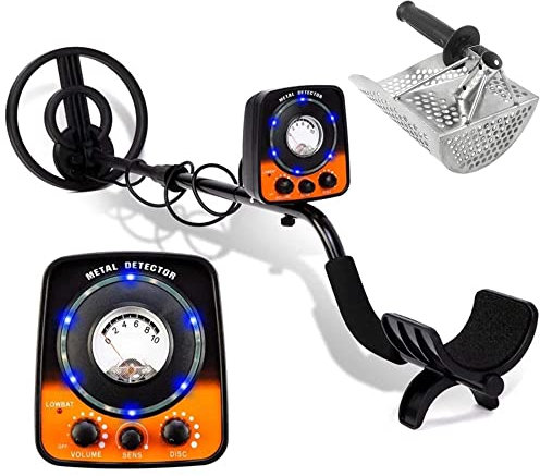 Metal Detector per Adulti, Gold Detector Professionale Altamente Sensibile Bobina Impermeabile IP68 e Paletta per Sabbia in Acciaio Inossidabile, Beach Treasure/A