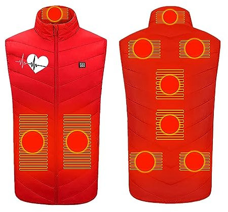 EMATOP Beheizte Weste Damen Herren Warm Heizweste Winter Ärmellos Beheizbare Jacke Elektrisch Wärmeweste mit 3 Stufen Temperatur Heheizte Winterjacke für Outdoor Reiten Skifahren Camping