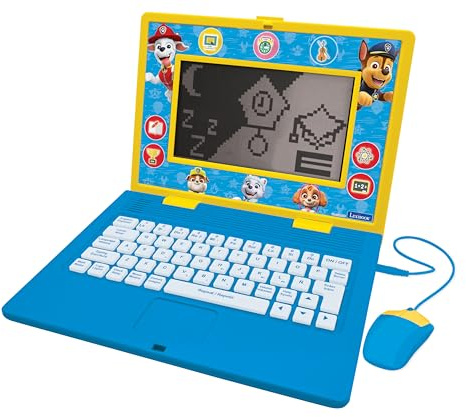 Lexibook, Patrulla Canina, Portátil Educativo, JC599PAi2 | Inglés/Español, 170 actividades, pantalla grande, juegos y música