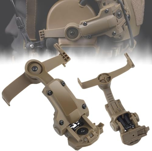 Tactical Helmet ARC Rail Adapter for Comtac 3/2, Rear Mounted Airsoft Headset Mount Rotation Headphones Holder