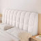 Kopfteil Bezug für Doppel Einzel King-Size-Bett, Bettkopfteil Hussen Gepolstert/Leder/Holz Bett-Rückenlehnenschutz Staubdicht Dekoration, Kristall-Samt-Stretch-Bed Headboard Cover(150cm,Cream White)