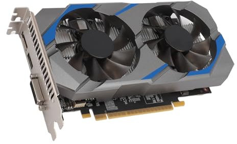 Zunate Carte Graphique GTX1050TI, 4 Go GDDR5, 1291 MHz, Emplacement PCI Express 2.0 16X, Carte Vidéo PCIE 128 Bits avec Double Ventilateur de Refroidissement, HDMI