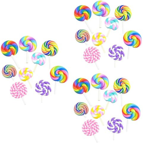 SHINEOFI 36 Stk selbstgemachter Lutscher haar zubehör haarschmuck Bonbonharz-Anhänger Bonbon-Flatback-Anhänger Perlen für Armbänder Nagelzubehör Ton Lutscher Ton Süßigkeiten Ohrringe Charme