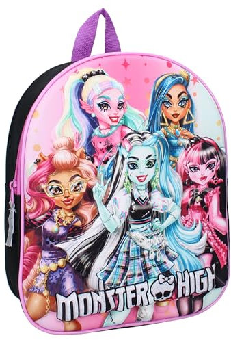 Vadobag Monster High 3D Rucksack – The Boo Crew – Rucksack für Kinder | Schule | Kindergarten – Mehrfarbig – Maße 32 x 26 x 11 cm, mehrfarbig, Einheitsgröße