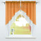 SCHOAL Scheibengardine mit Tunnelzug 2 Stück Kleinfenster Gardinen Küche Set Bistrogardinen Voile Stores Fenstergardine Modern Orange BxH 80x80cm