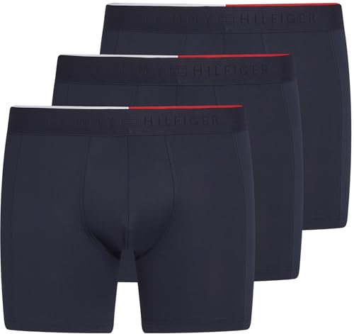 Tommy Hilfiger Herren 3P Boxer Brief Um0Um03391 Boxershorts, Blue (Desert Sky/Desert Sky/Desert Sky), L