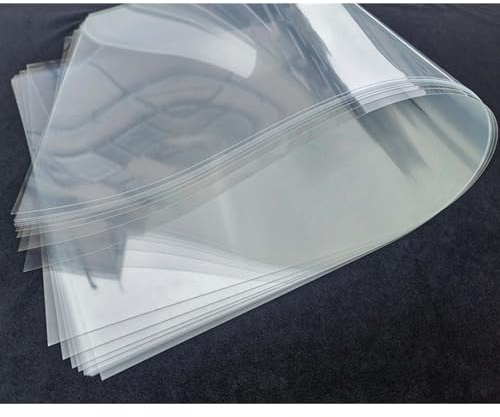 BANLTRE 5 Stück 61 x 91,4 cm 10 mil/0,25 mm dicke, transparente Blanko-Schablonen für Cricut, Bastelkunststoffbögen (61 x 91,4 cm/10 mil)