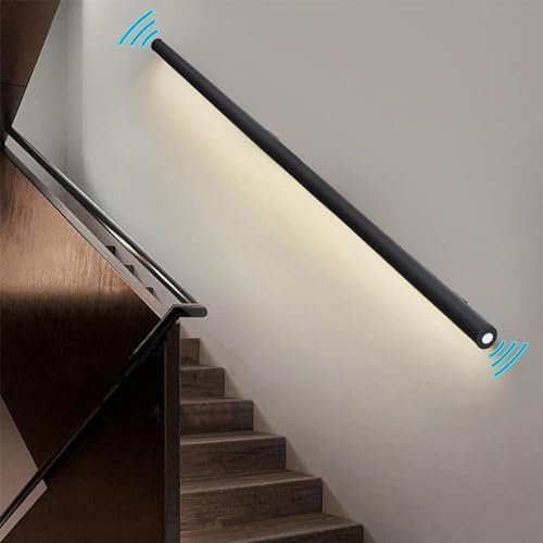handlauf Edelstahl aussen Verlängerungsverbinder Handlauf für Treppen Treppenhandläufe mit LED-Licht Bewegungsmelder Wandmontage Treppenhandlauf Aluminiumhandlauf geeignet für Flur Dachgesch
