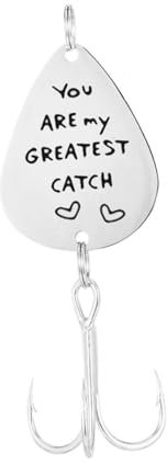 TOGEVAL Personalisierter Angelhaken Mit Gravur Aus Hochwertigem Edelstahl Exquisites Design Geschenk Für Fischer Geeignet Für Feste Und Anlässe