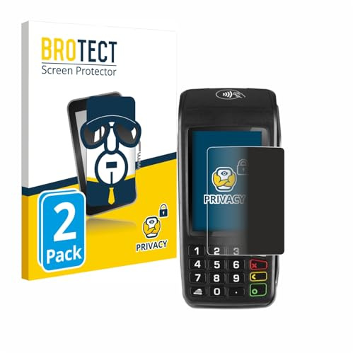 BROTECT Blickschutzfolie für ingenico Move/5000 | 2 Stück Anti-Spy Displayschutz Made in Germany POS-Terminals Privacy Screen Protector Blaulichtfilter Klare Folie