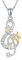 URONE Lily Flower Necklace Sterling Silver Lily Music Note Pendant Singing Necklace Jewelry Gifts for Women