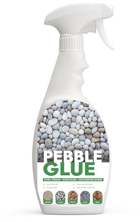 POLYBOUND 1L Pebble Glue – Resin Gravel Binder for Water-Based Stones, Bark, Gravel on Borders, Patios & Garden Paths – Weather-Resistant Mulch Glue, Last all Seasons – Child & Pet Safe, Ready to Use