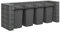 Fasba Gabione Mülltonnenbox für 4 Mülltonne Gabionenwand Gabionen Mülltonnenverkleidung Müllbox Verzinkter Stahl 320x100x120cm Silbern