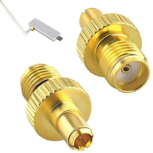 YEDJFFIYO 2 PCS SMA Female to TS9 Male Adapter, TS9 Male to SMA Female Connector for 4G LTE Router Mobile Hotspot, MiFi Router Cellular Broadb & USB Modem Dongle Adapter