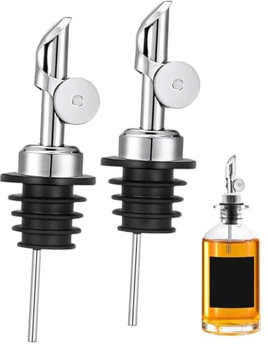 2 Stück Öl Ausgießer,Ausgießer Flaschenausgießer,Ausgießer Für Ölflaschen,Flaschen Ausgießer,Olivenöl Ausgießer,Klappe Ausgießer Und Hält Ihr Olivenöl Frisch Für Verhindert Auslaufen Und Verschwendung