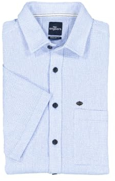 engbers Herren Kurzarm-Hemd Uni, Hellblau