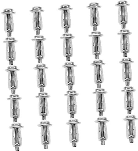 Zerodeko 3 Sätze Dehnschraube Dehnbolzen Dübel Ankermuttern Mutterneinsätze Hohlraumtürschrauben Hohlraumtür Hohlraumwandanker Maschinenschraube Ankermutter Dehnschraube 25 Stück * 3