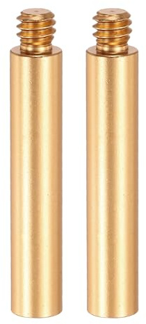 PATIKIL 2 Metal Extension Rod, 2 Pcs 1/4-20 Female to Male Thread 0.31 Aluminum Alloy Lightweight Stabilizer Accessory Mount Tripod Extender Tube for Tripod DSLR Action Cameras, Gold | Metal Extension Rod Aluminium Alloy Easy Assembly Tripod Accessories Extension Tube