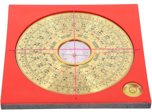 EPIGEIST Retro Kupfer Luo Pan Kompass Hoher Präzision Feng Shui Kompass mit Gradskala Vielseitiger für Camping Dekoration und Feng Shui Sammler