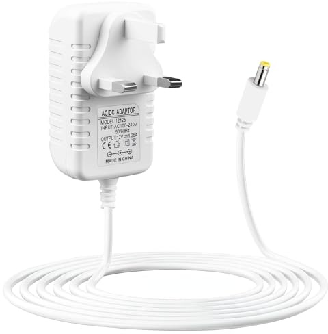 15W Power Supply Charger for Echo Dot 3rd 4th 5th Gen,12V 1.25A Power Cable for Echo Dot with Clock Echo Dot Kids Edition Show 5 1st 2nd Gen Spot Pop Fire TV Cube Charging 1.5m Cord 4.0 * 1.7mm