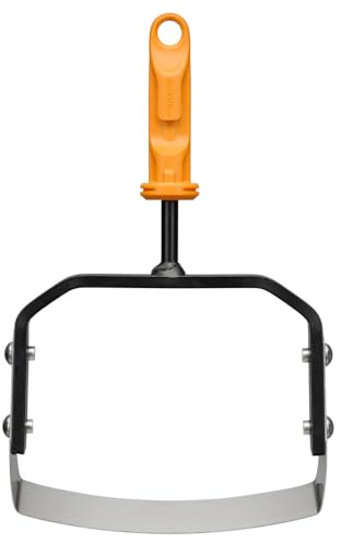 Fiskars OneClick Jäter mit beweglichem Kopf | Müheloses Wechseln mit nur einem Klick, Gehärtete Borstahlklinge, Schwarz/Orange, 1080696