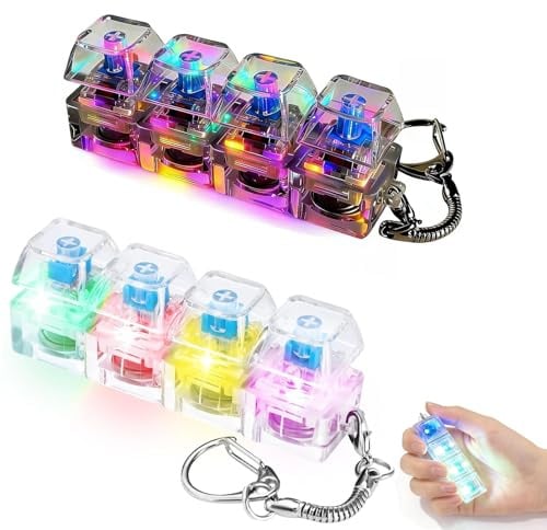 2 Stück Tastatur Fidget Spielzeug mit LED Licht für Erwachsene & Kinder (A)