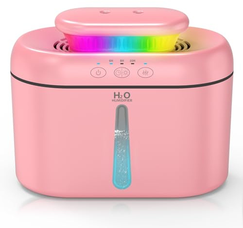 2L Cool Mist Humidifier Top Fill Lights Timer Auto Shut Off Bedroom Baby | Humidifiers for Bedroom,Mist Humidifiers for Large Room & Home, with Color Lights, Timer, Auto Shut-Off