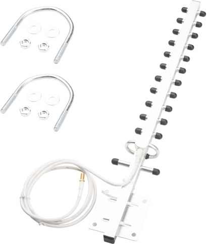 BOOBRIE Dual Band Yagi WiFI Antenna 2.4G/5.8G 8dBi Outdoor Directional High Gain RP-SMA Female Connector 1.5M RG58 Cable 13 Unit Yagi Antenna