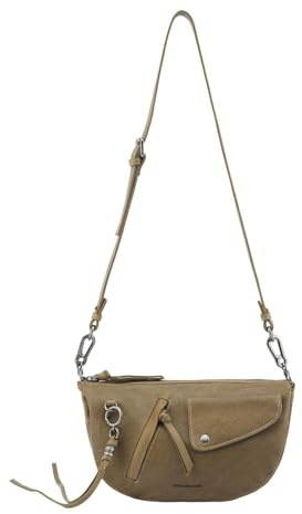 FREDsBRUDER Leder Umhängetasche My Forever Friend Curve Bag Muddy Khaki braun