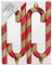 4 STK. Kunststoff Figuren Zuckerstange 14 cm Set Christbaumschmuck Weihnachtskugeln Weihnachtsschmuck Weichnachten Deko Christbaum Tannenbaum Weihnachtsbaum Rot Mix