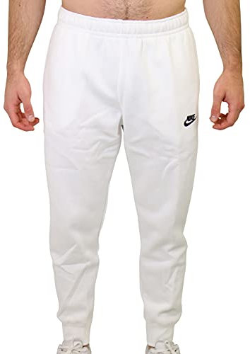 Nike M NSW Club Jggr BB Pantalon de Sport, White/White/Black 100, S Homme
