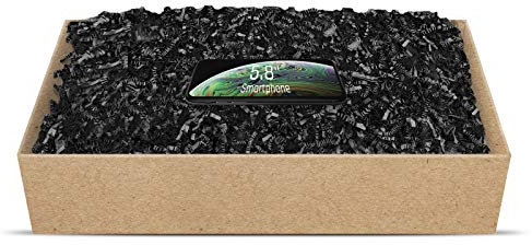 SizzlePak umweltfreundliches Papierfüllmaterial viele Farben 125g-1kg (schwarz, 500g)