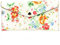 modamoda de - P03 - ital. Damen Portemonnaie Echtleder lang, Farbe:Blume 04