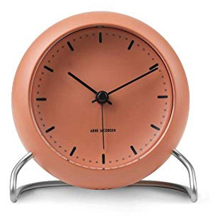 Arne Jacobsen Tischuhr orange 11cm