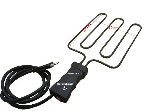 Marel Shop® - Elemento Riscaldante Resistenza Universale per Bistecchiera 2000W Dimensioni Esterne 20 cm x 27 cm compatibile con vari marchi